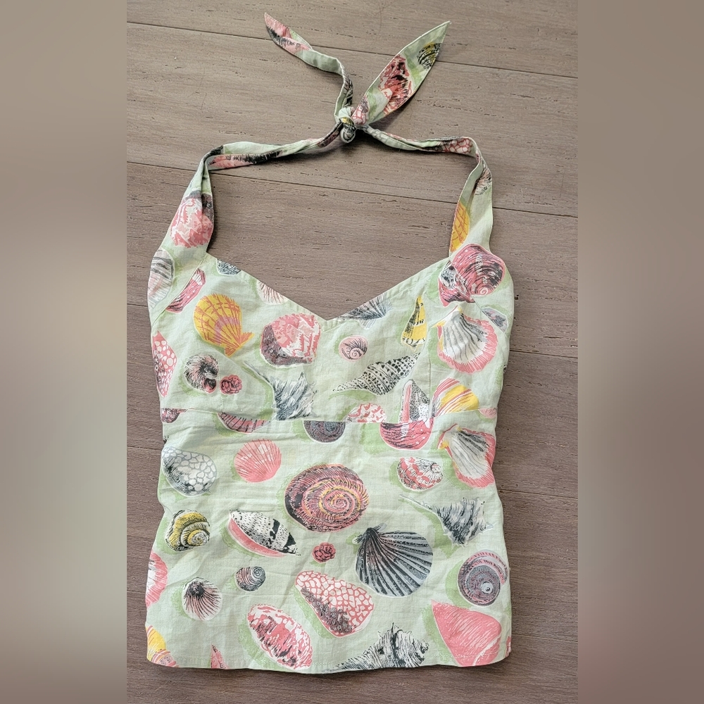 Anthro Odille seashell halter top